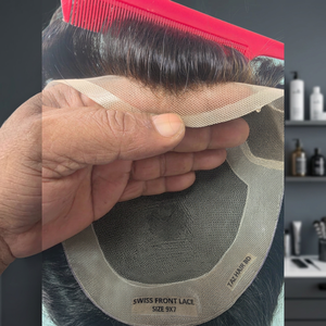 Prothèse capillaire Taz Hair BD en cheveux humains indiens Remy, base en dentelle, ondulations profondes lâches, densité 110-150%, nœuds invisibles - Product Image 5
