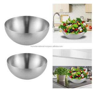 Nouveau bol de service de riz et de nourriture en acier inoxydable conçu pour bol de table de cuisine moyen - Product Image 5