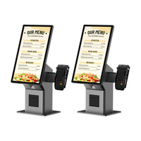 Kiosco de Autoservicio Android 13 de 21.5 Pulgadas con Impresora de 80 mm y Escáner NFC para Pedidos en Restaurantes HSK-KA21