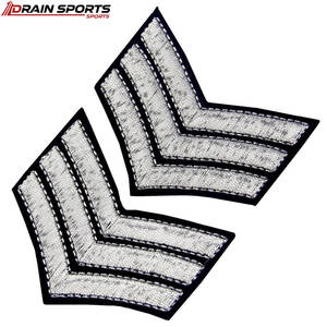 Écussons de grade uniforme brodés Merrow longue durée, meilleur design, écussons de grade uniforme brodés - Product Image 5