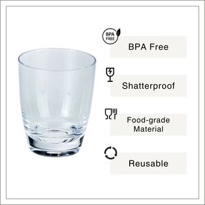 [Holar] Vasos de Agua de Plástico Transparente de 9 oz, Diseño Minimalista, Alta Calidad, Hechos en Taiwán, para Fiestas al Aire Libre y Restaurantes - Product Image 2