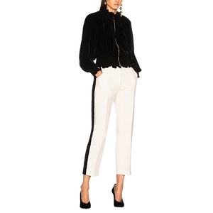 Pantalon droit coupe ajustée pour femmes pantalon décontracté respirant pour l'été ODM taille XS XL technique lavée Logo décoration 2025 - Product Image 5