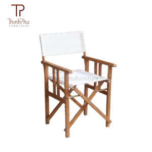 Chaise de Réalisateur d'Extérieur en Bois d'Acacia Massif, Design Contemporain, Impression Couleur Intégrale, Non Pliable - OEM pour Jardin, Salon, Cuisine - Product Image 2