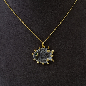 จี้ปลาแกะสลักคริสตัลใส งานแฮนด์เมด พลอยประดับ ชุบทอง 18K สร้อยคอแฟชั่นทันสมัย สไตล์วินเทจ เครื่องประดับรูปสัตว์สำหรับผู้หญิง 562401 - Product Image 4