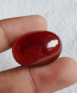 Cabochon ovale en grenat Hessonite naturel de qualité supérieure, pierre Hessonite en vrac pour la fabrication de bijoux, disponible à prix de gros. - Product Image 3
