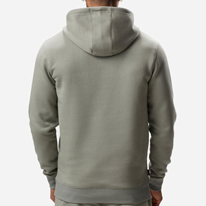 Survêtement gris clair à capuche pour homme, manches longues, couleur unie, décontracté, avec poches latérales, coupe classique, pour l'automne - Product Image 3