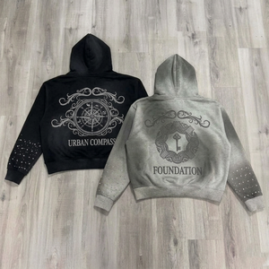 Nouveau pull à capuche tricoté personnalisé pour homme et femme, coupe ample avec motif lettres, manches longues, personnalisable, transfrontalier - Product Image 2