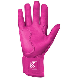 Guantes de Bateo de Béisbol Profesionales, Color Naranja y Azul, Cuero Cabretta Acolchado, Cierre de Gancho y Bucle, Unisex para Adultos - Product Image 4