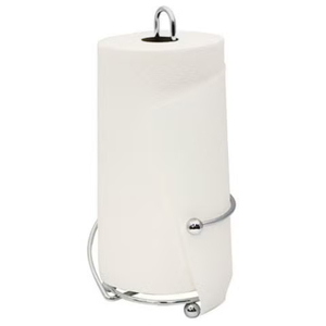 Support de rouleau d'essuie-tout blanc avec base lestée antidérapante pour comptoir de cuisine et table à manger, distributeur de rouleaux de cuisine en fer - Product Image 2