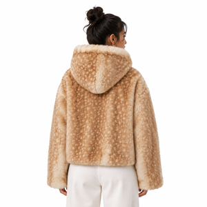 Sudadera con Capucha de Sherpa Extra Grande Unisex de Alta Calidad para Invierno, Suave al Tacto, con Estampado Animal y Logotipo Personalizado, Sudaderas para Hombre - Product Image 2
