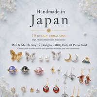 Fabriqué au Japon, accessoires japonais faits à la main – 19 designs, boucles d'oreilles et accessoires pour cheveux à assortir, faible MOQ 40 pièces