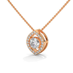 Collar de Oro Rosa Refinado con Colgante de Diamante Cultivado en Laboratorio, Joyería Fina para Mujer, Selección de Regalos Atemporales - Product Image 2