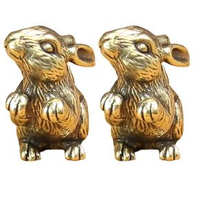 Elegant Copper <b>Rabbit</b> Statue Creative Decorative Showpiece for Home Office Indoor Outdoor <b>Gifting</b> - Product Image 1