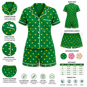 ชุดนอนเซ็ตสองชิ้น Cosh International Sisterhood Sorority ชุดนอนลำลองแบบติดกระดุม ชุดนอนสำหรับผู้หญิง - Product Image 6