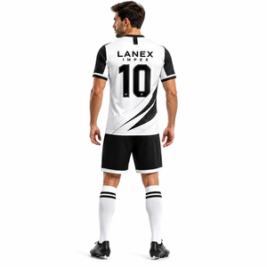 Nouvelle conception, ensemble de maillots de football personnalisés par sublimation, maillot de football à manches courtes pour hommes, uniforme de sport, vêtements d'équipe, logo personnalisé, numéro, entraînement - Product Image 4