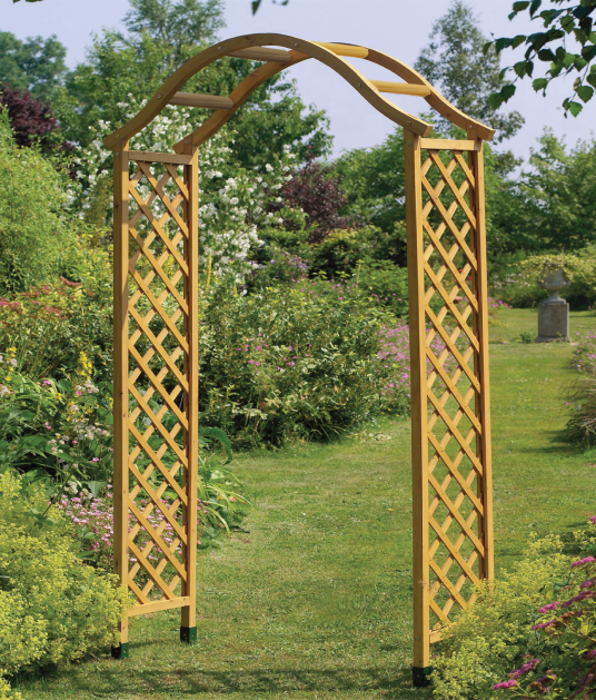 Arco de madeira para móveis, arco de madeira clássico para escalada, plantas, design decorativo para jardim