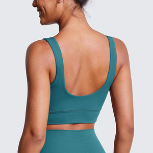 Stylish Dark Cyan Fitness <b>Bra</b> with Wide <b>Straps</b> for Comfortable Mid-Impact Workouts Studio Classes - Product Image 5