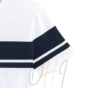 T-shirt décontracté pour homme, blanc, col rond, manches courtes, coupe ample, respirant, avec motif tie-dye, tissu jersey 100% coton - Product Image 4