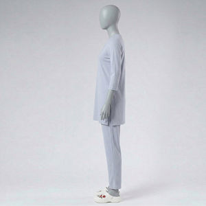 Ensemble 2 pièces décontracté et sobre pour filles, hauts et pantalons, broderie, 100% polyester, Abaya islamique d'automne, vêtements pour femmes adultes - Product Image 6