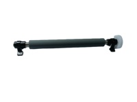 Rouleaux d'imprimante thermique en silicone noir et gris en caoutchouc avec arbre en acier inoxydable et engrenage assemblé