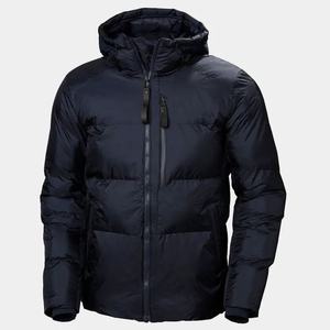 Veste matelassée à capuche pour homme, vert foncé, coupe-vent, rembourrée en coton, respirante, fermeture éclair, streetwear décontracté, vêtements d'extérieur d'hiver - Product Image 2