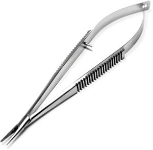 Portaagujas de Microcirugía Castroviejo de Alta Calidad para Implantes Dentales, Instrumento Manual de Acero Inoxidable para Cirugía Oftálmica - Product Image 5