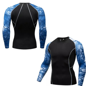Comfortable Fitness Wear 100% Cotton <b>Men</b> Boxing Rash Guard Latest Design Hot Sale <b>Men</b> <b>Compression</b> <b>Shirts</b> - Product Image 3