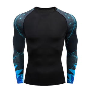 เสื้อรัดกล้ามเนื้อสำหรับวัยรุ่นและผู้ใหญ่ แบบระบายอากาศ แห้งเร็ว พร้อมสกรีนโลโก้ตามสั่ง เหมาะสำหรับ MMA BJJ และการฝึกซ้อมโต้คลื่น - Product Image 3