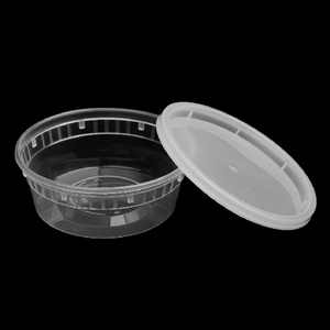 8oz Round PP Deli <b>Container</b> with Lid <b>Food</b> Grade <b>Plastic</b> microwave safe Takeaway <b>Food</b> Packaging for Restaurants & HORECA Delivery - Product Image 1