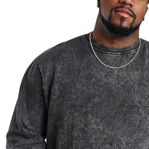 High Street Hot Selling Winter Acid Washed Custom <b>Embroidery</b> Logo 100% Cotton Men's Outdoor Breathable Sweatsuits Tracksuits <b>Set</b> - Product Image 5