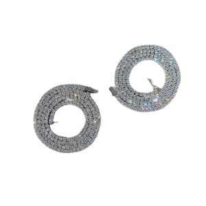 Antiguo corte redondo Moissanite Pass Diamond Tester Plata de ley Chapado en oro blanco Cadena de tenis de hip hop al mejor precio al por mayor - Product Image 1