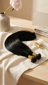 Lots de Cheveux Humains Indiens Vierge Remy, Raides Naturels, Densité Maximale, Double Trame, Tissage à la Machine, Noir Naturel, 100g - Product Image 5