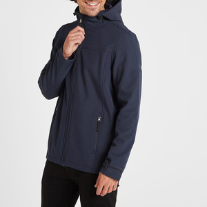 Veste softshell pour homme de haute qualité pour l'hiver avec fermeture éclair et tissu tissé, design de logo personnalisé, veste softshell pour homme - Product Image 3