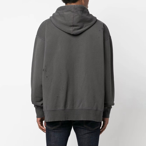 Sudadera con capucha personalizada de fábrica OEM con diseño desgastado, 420GSM, logotipo y etiqueta personalizados, 100% algodón, sudaderas gruesas. - Product Image 4