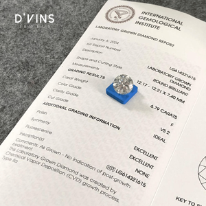 Diamante Suelto de Gran Calidad de Exportación India, 6.79CT F VS2, Corte Redondo, Color D, para Joyería, Diamante Natural - Product Image 2