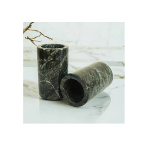 Porte-ustensiles en marbre de qualité supérieure, boîte à couverts artisanale, organisateur de cuisine cylindrique fait main - Product Image 1