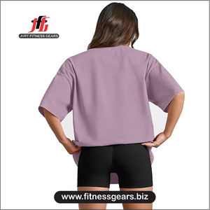 Camiseta de mujer con cuello redondo y manga corta, estampado vaquero arcoíris, ecológica, azul liso, de punto, casual, de ajuste holgado, con bordado de plumas - Product Image 2