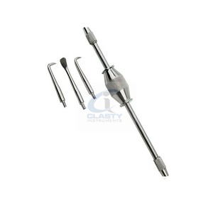 CLASTY INSTRUMENTS Extractor de Coronas Dentales con Peso, Manual, Deslizante, de Acero Inoxidable, Juego de Extracción de Coronas con Puntas Intercambiables - Product Image 2