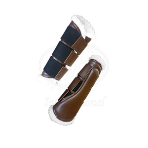 รองเท้าบูทสำหรับม้าแบบ Flex Trainer Splint ทำจากหนังสังเคราะห์บุด้วยขนแกะนุ่ม พร้อมสายรัดเวลโคร 3 เส้น ขนาดใหญ่ 1 คู่ - Product Image 2