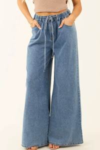 Pantalon en jean droit taille haute pour homme, grande taille, coupe classique, décontracté, fermeture boutonnée, tissu adouci, écologique, respirant - Product Image 2