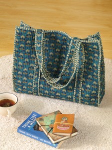 Bolso Tote de Algodón Acolchado Surtido OEM, Bolso de Hombro con Estampado Floral Azul, Venta al por Mayor para Mujer - Product Image 2