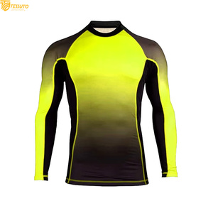 เสื้อรัดกล้ามเนื้อแขนยาวสำหรับผู้ชายแบบกำหนดเอง BJJ MMA ฟิตเนส เสื้อสำหรับการฝึกซ้อมแบบไล่เฉดสี - Product Image 6