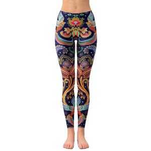 High Waist <b>Floral</b> Print <b>Leggings</b> Full Length Stretch Knitted Women's Casual Wear All Seasons - Product Image 5