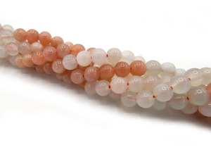 Perles de pierre de lune naturelle multicolores, lisses et rondes, pierres précieuses authentiques, brin complet, non traitées, perles de haute qualité - Product Image 2