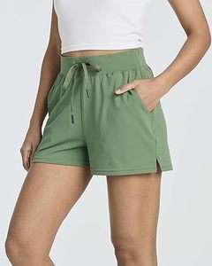 Shorts pour femmes respirants de haute qualité en gros, design personnalisé, 100 % coton, coupe ajustée boutonnée, taille élastique sportive, tissu Oxford - Product Image 1