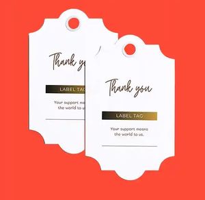 Custom Luxury Embossed Logo Thick Paper Hang Tags with UV Printing Eco-Friendly for <b>Clothing</b> Bags & Shoes - Product Image 3