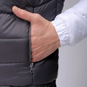 OEM Custom Men Plus Size Winter Quilted <b>Jacket</b> Waterproof Windbreaker Zipper Hoodie Embroidered Casual Snow Wear puffer hiking - Product Image 3