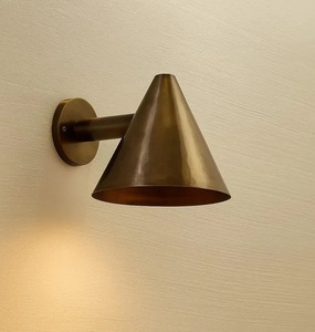 Minimalist Brass Wall <b>Sconce</b> | Italian Art Deco Light | Luxury Contemporary Home <b>Lighting</b> 100% Handmade Home Office KULSOOM - Product Image 5