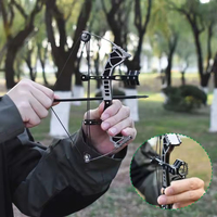 Arc à poulies portable mini 149g en acier inoxydable avec flèches pour la chasse et le tir en extérieur