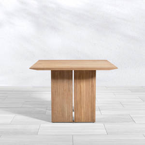 Mesa de Comedor Redonda de Teca Sólida de Primera Calidad, Impermeable y Ecológica, Diseño Moderno Hecho a Mano, Duradera, para Uso en Hoteles y Hostelería - Product Image 5